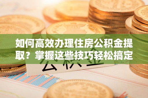 南湖如何高效办理住房公积金提取？掌握这些技巧轻松搞定