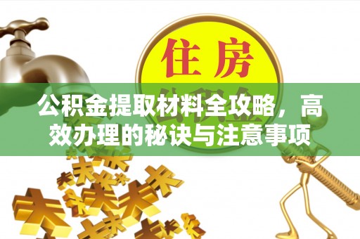 南湖公积金提取材料全攻略，高效办理的秘诀与注意事项