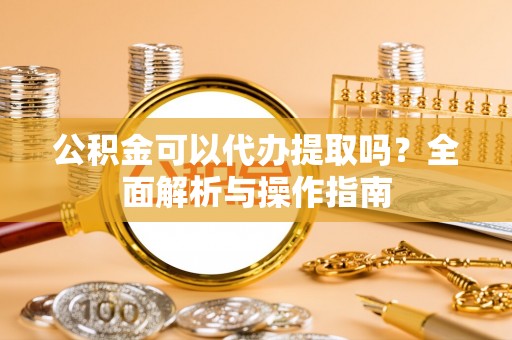 南湖公积金可以代办提取吗？全面解析与操作指南