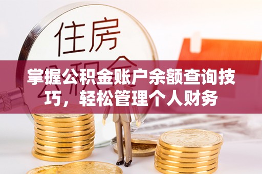 南湖掌握公积金账户余额查询技巧，轻松管理个人财务