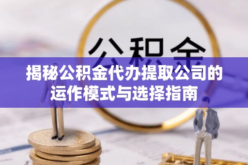 南湖揭秘公积金代办提取公司的运作模式与选择指南