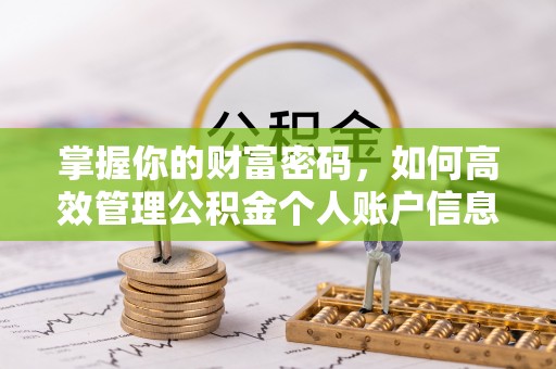 南湖掌握你的财富密码，如何高效管理公积金个人账户信息