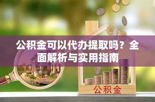 南湖公积金可以代办提取吗？全面解析与实用指南