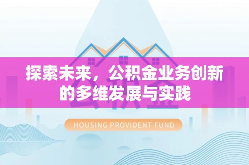 南湖探索未来，公积金业务创新的多维发展与实践