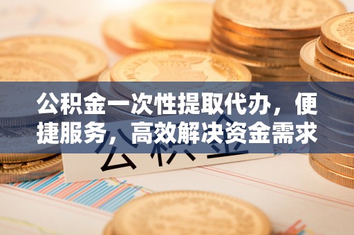 南湖公积金一次性提取代办，便捷服务，高效解决资金需求