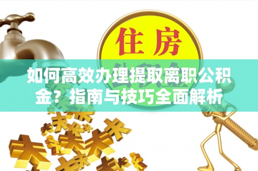 南湖如何高效办理提取离职公积金？指南与技巧全面解析