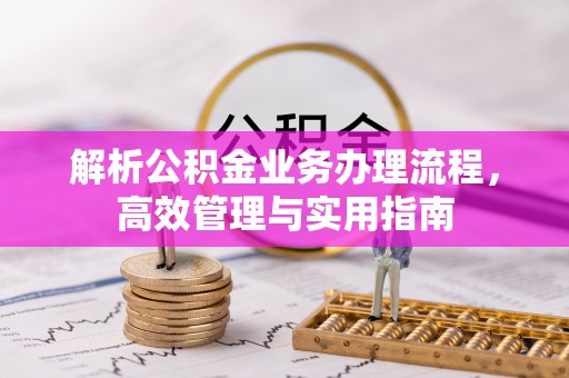 南湖解析公积金业务办理流程，高效管理与实用指南