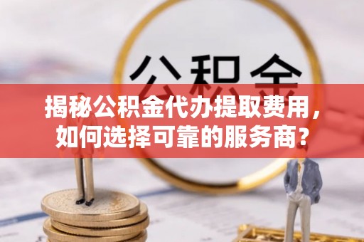 南湖揭秘公积金代办提取费用，如何选择可靠的服务商？