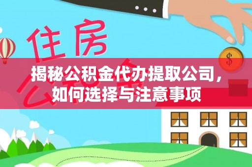 南湖揭秘公积金代办提取公司，如何选择与注意事项