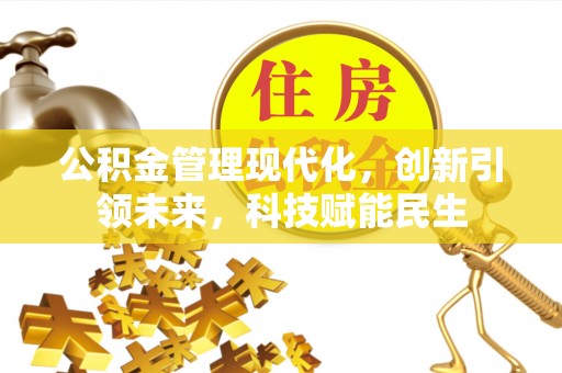 南湖公积金管理现代化，创新引领未来，科技赋能民生