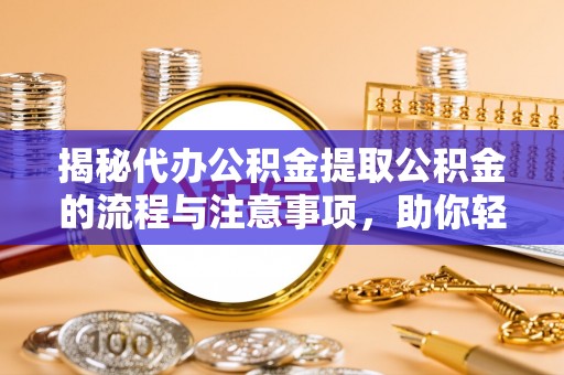 南湖揭秘代办公积金提取公积金的流程与注意事项，助你轻松拿回属于你的钱
