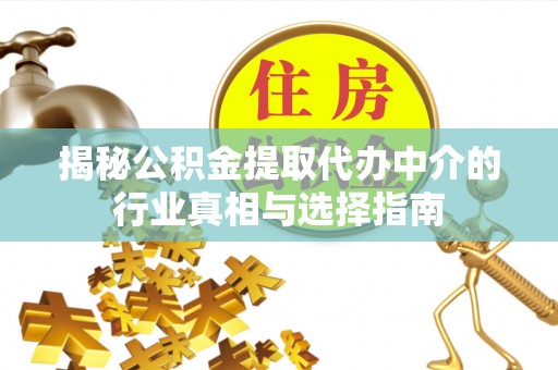 南湖揭秘公积金提取代办中介的行业真相与选择指南