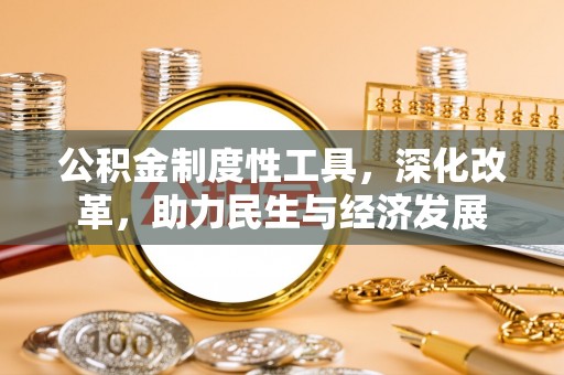 南湖公积金制度性工具，深化改革，助力民生与经济发展