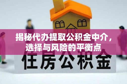 南湖揭秘代办提取公积金中介，选择与风险的平衡点