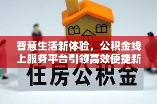 南湖智慧生活新体验，公积金线上服务平台引领高效便捷新时代