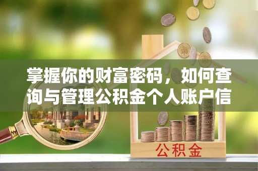南湖掌握你的财富密码，如何查询与管理公积金个人账户信息