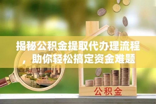 南湖揭秘公积金提取代办理流程，助你轻松搞定资金难题