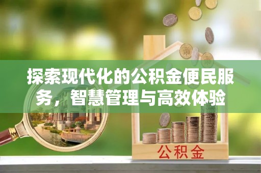 南湖探索现代化的公积金便民服务，智慧管理与高效体验