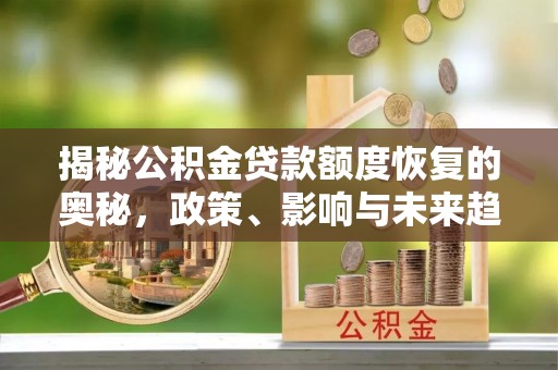 南湖揭秘公积金贷款额度恢复的奥秘，政策、影响与未来趋势