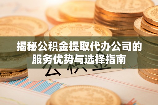 南湖揭秘公积金提取代办公司的服务优势与选择指南