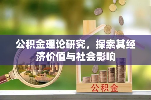 南湖公积金理论研究，探索其经济价值与社会影响