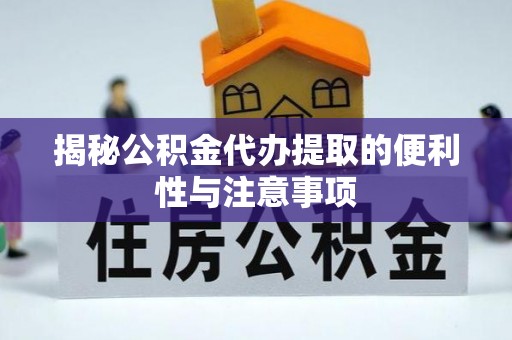 南湖揭秘公积金代办提取的便利性与注意事项
