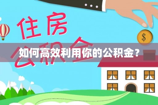 南湖如何高效利用你的公积金？