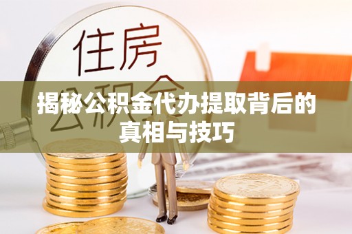 南湖揭秘公积金代办提取背后的真相与技巧
