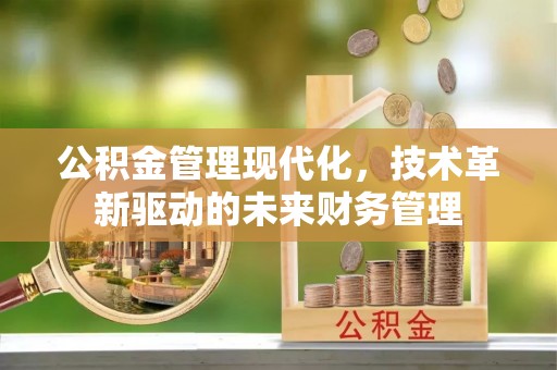 南湖公积金管理现代化，技术革新驱动的未来财务管理