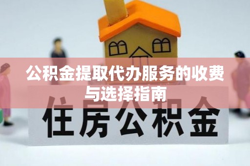 南湖公积金提取代办服务的收费与选择指南