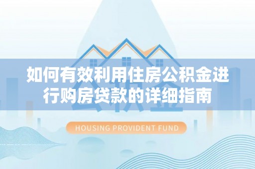 南湖如何有效利用住房公积金进行购房贷款的详细指南